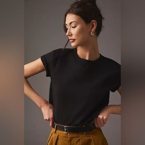 Anthropologie English Factory Shoulder Pad Tee